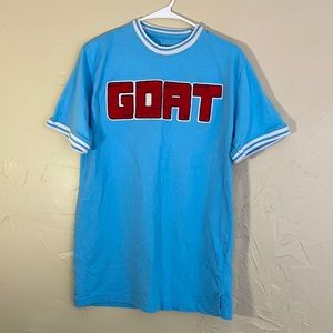 The GOAT Shirt Evolution In Design Mens Sz L Chenille Embroidered